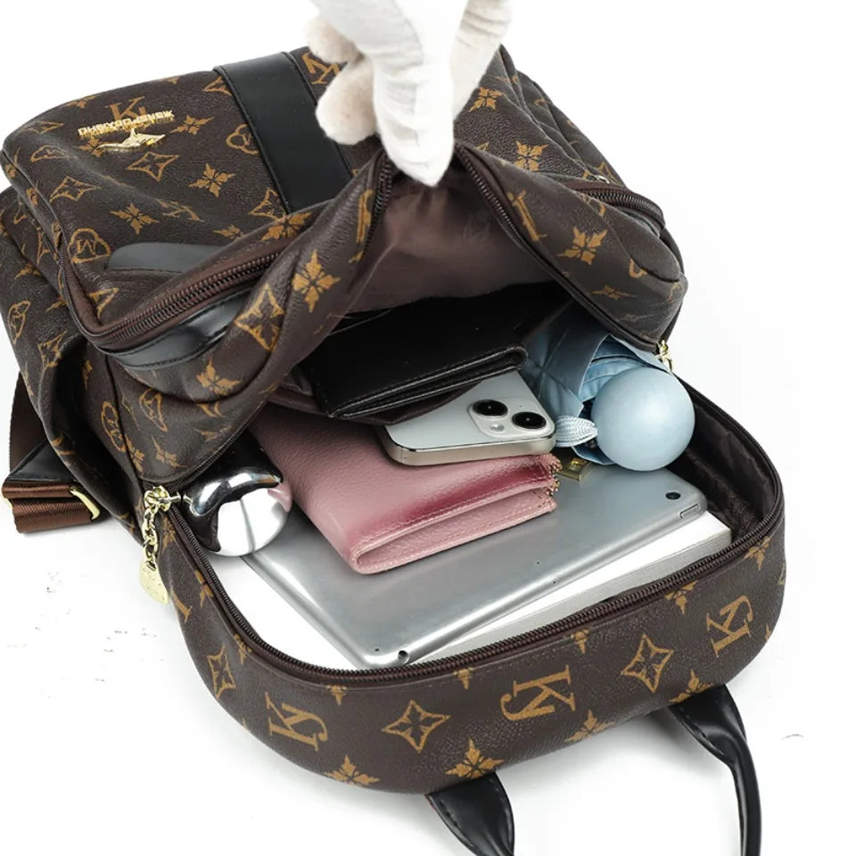 Backpack Designer High Quality Pu Leather Luxury Printed Tassels Large Capacity