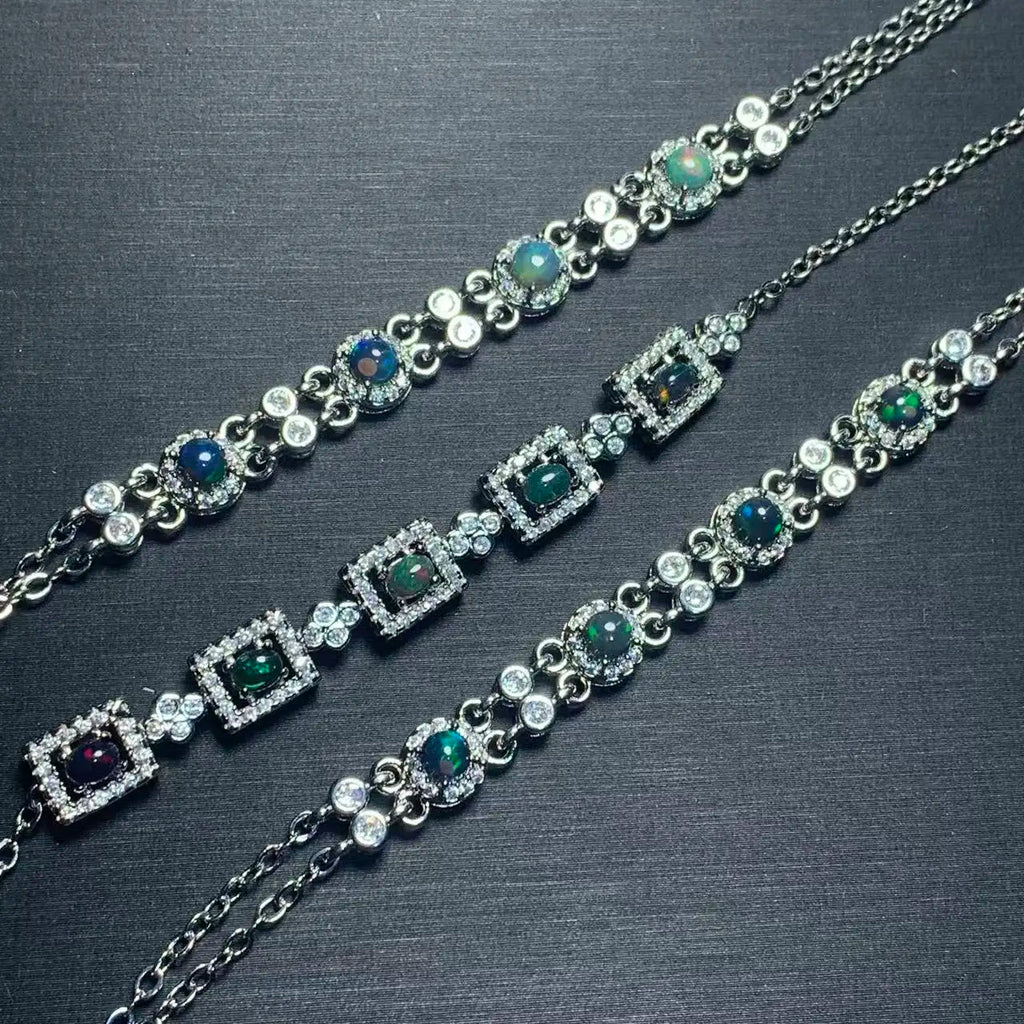 Gorgeous Color Natural Opal Bracelet Jewelry