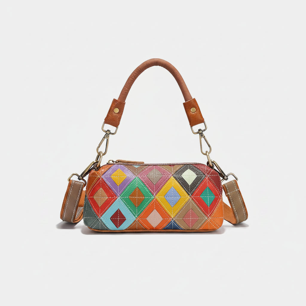 Patchwork Multi-Color Shoulder Bag Crossbody Satchel