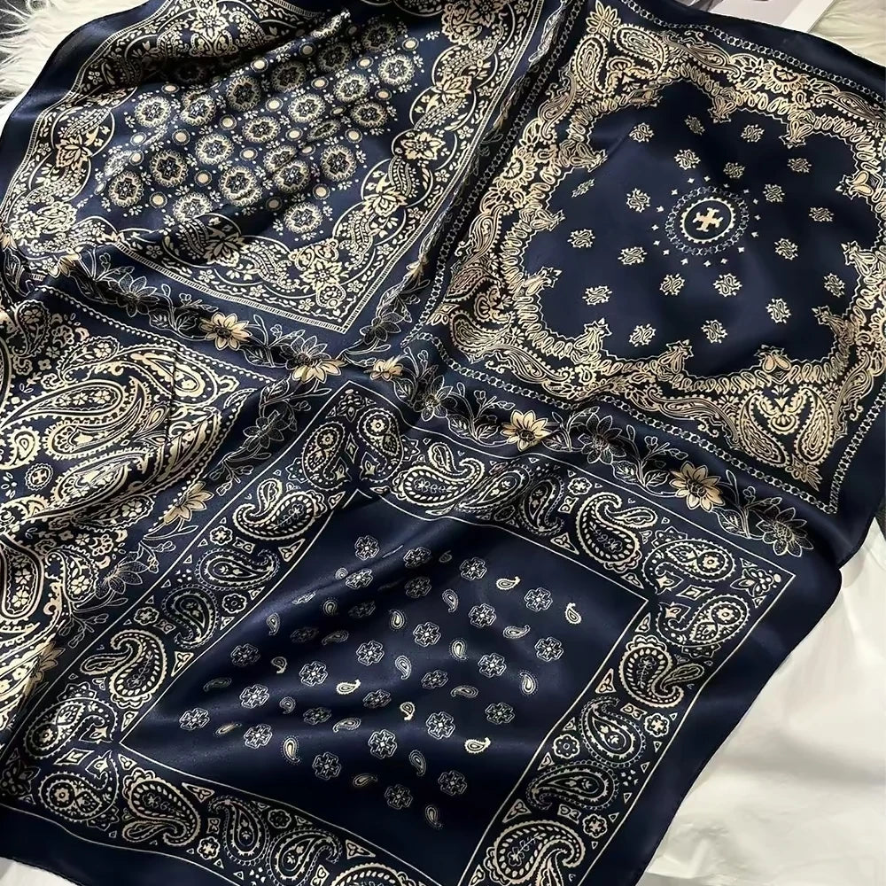 Women's 100% Mulberry Silk Scarf Neckerchief Styles