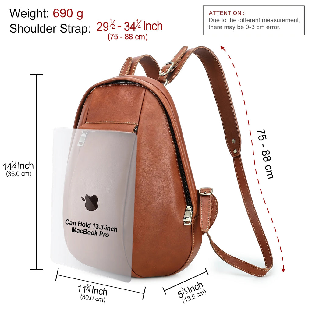 Genuine Leather Small Backpacks for Women Luxury Design