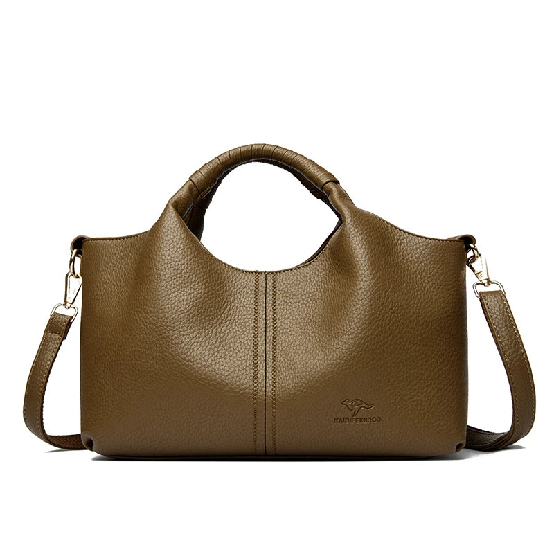 Authentic Leather Tote Bag Luxury Large Capacity Handbag