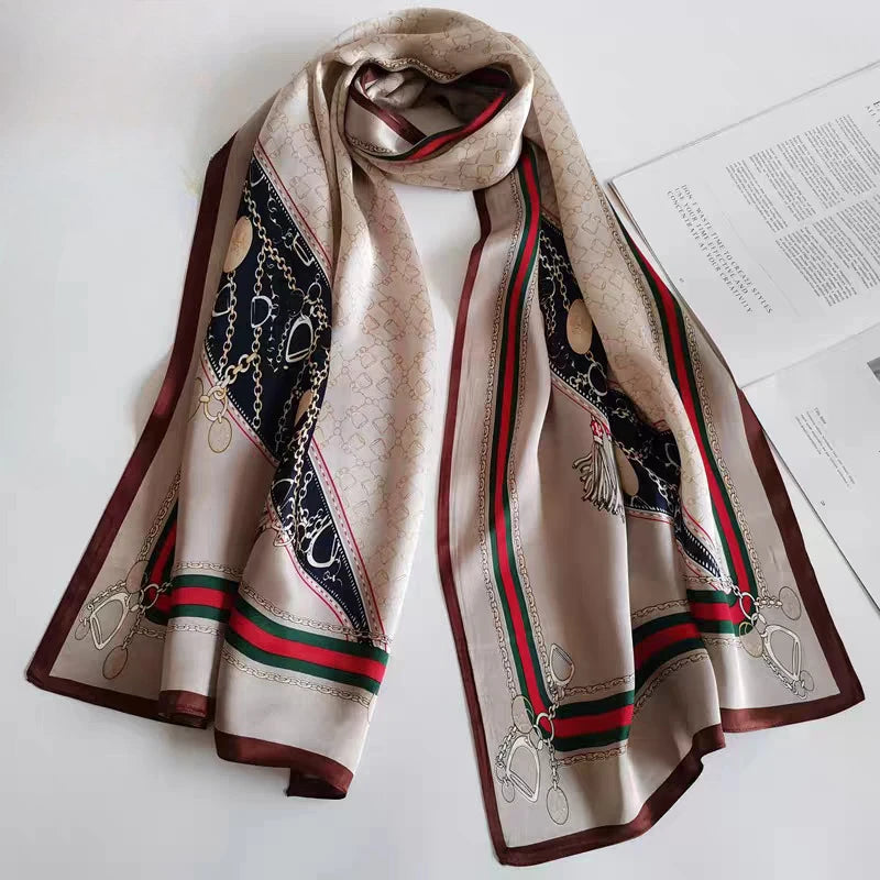 100% Mulberry Silk Long Scarf Oblong Shawls Headscarf Wrap