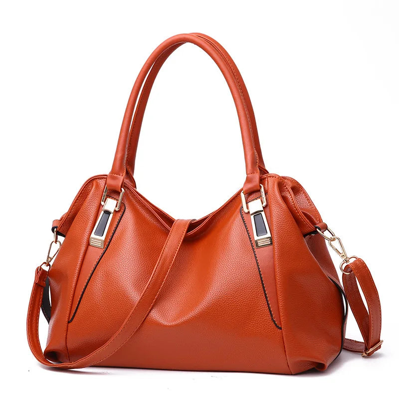 Casual Fashion Women Shoulder Bag Solid Color Soft Large Capacity Bag Crossbody Bag