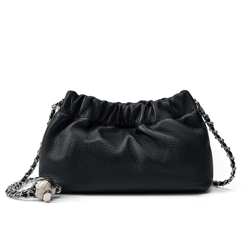 Genuine Leather Women Shoulder Bags Luxury Brand Small Chain Flap Bags
