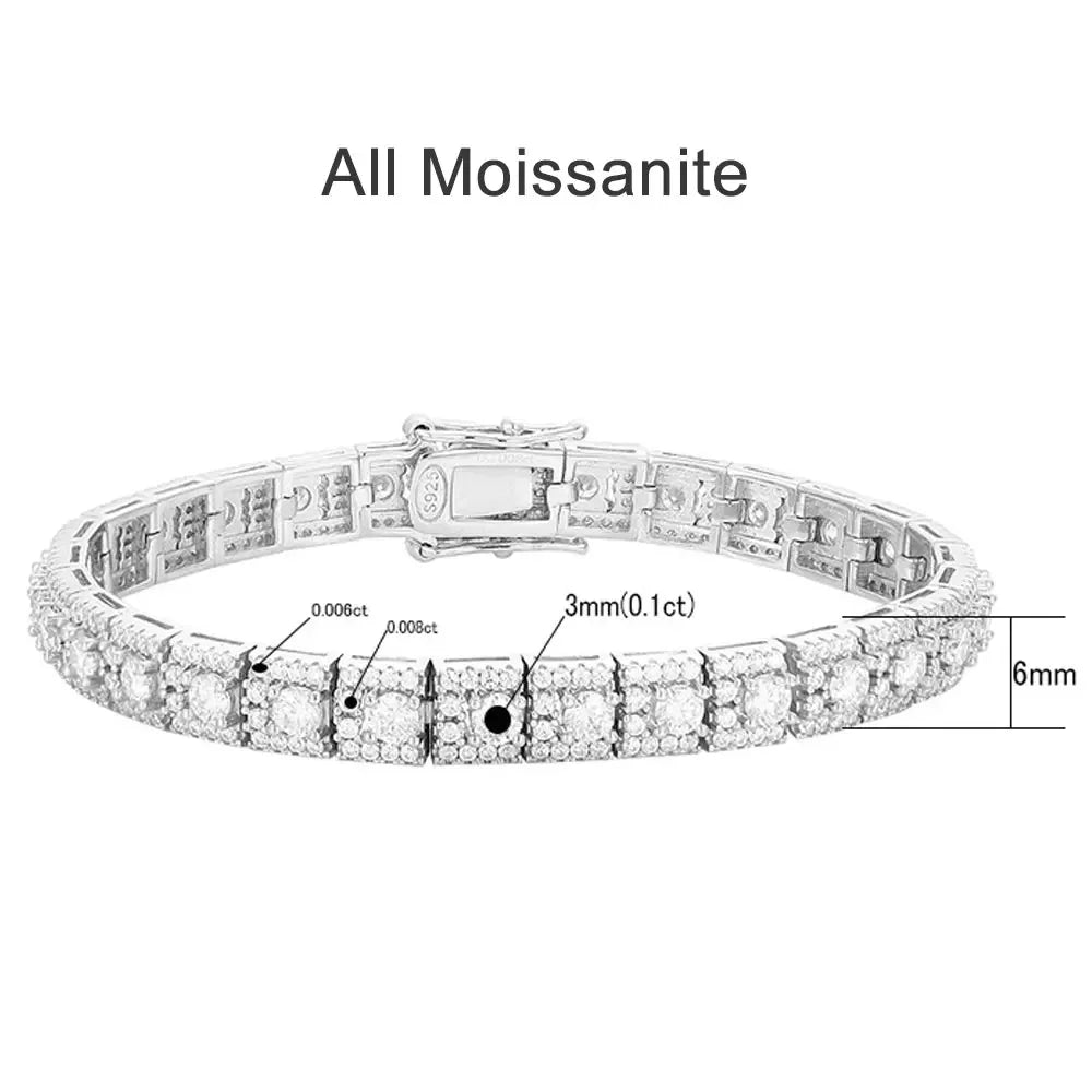 Moissanite Tennis Bracelet GRA Certified Stackable Fine Jewelry
