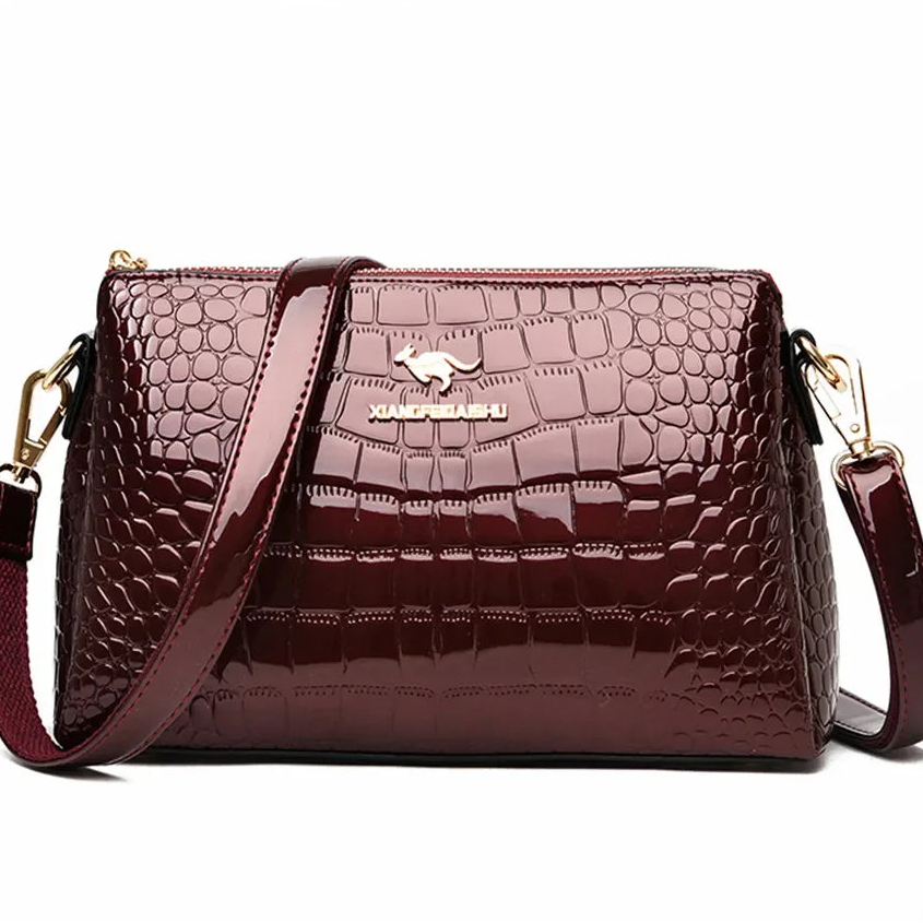 3-Layer partition Women Bag Soft Leather Luxury Handbag