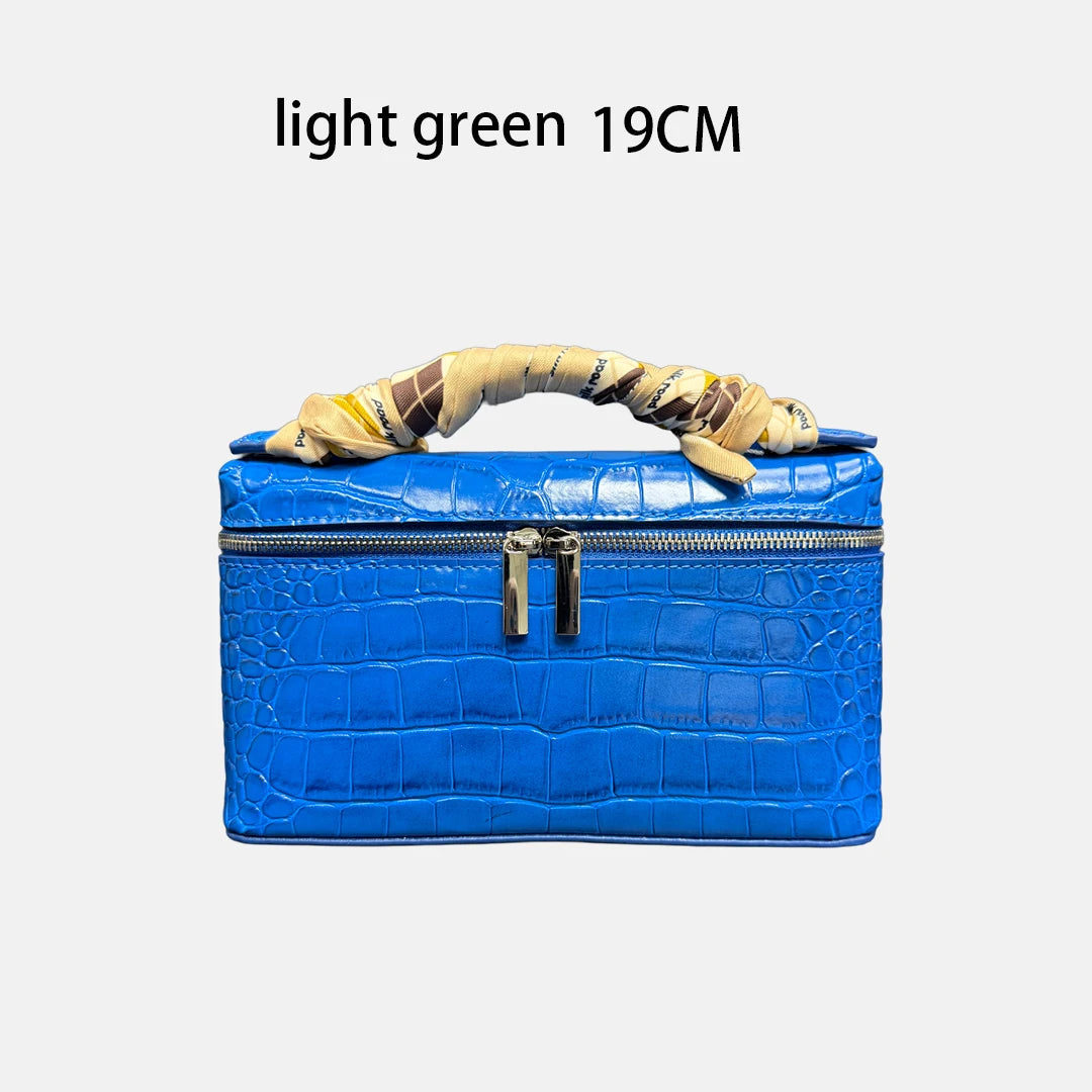 Small Crossbody Handbag Genuine Leather Crocodile Pattern Design