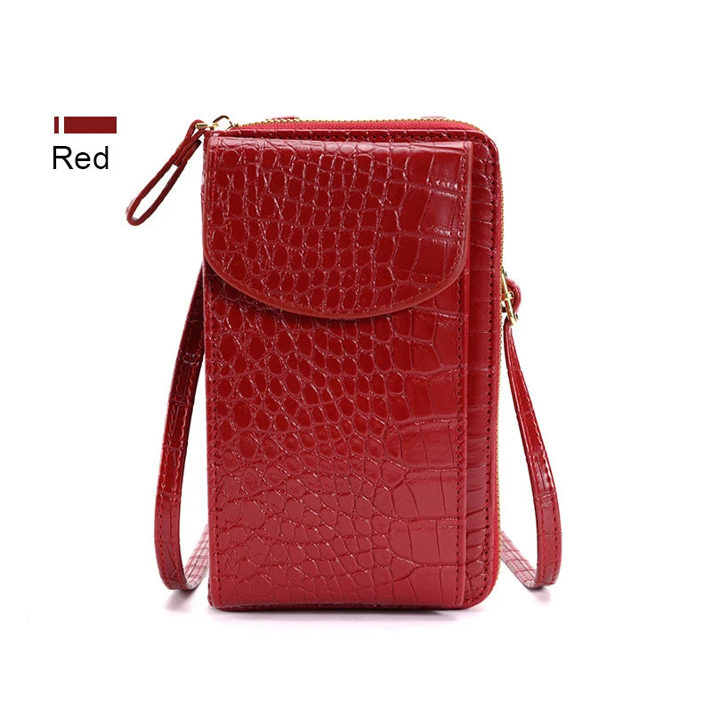 Crossbody Cellphone Purse Phone Bags Ladies Mobile Shoulder Wallet PU Leather