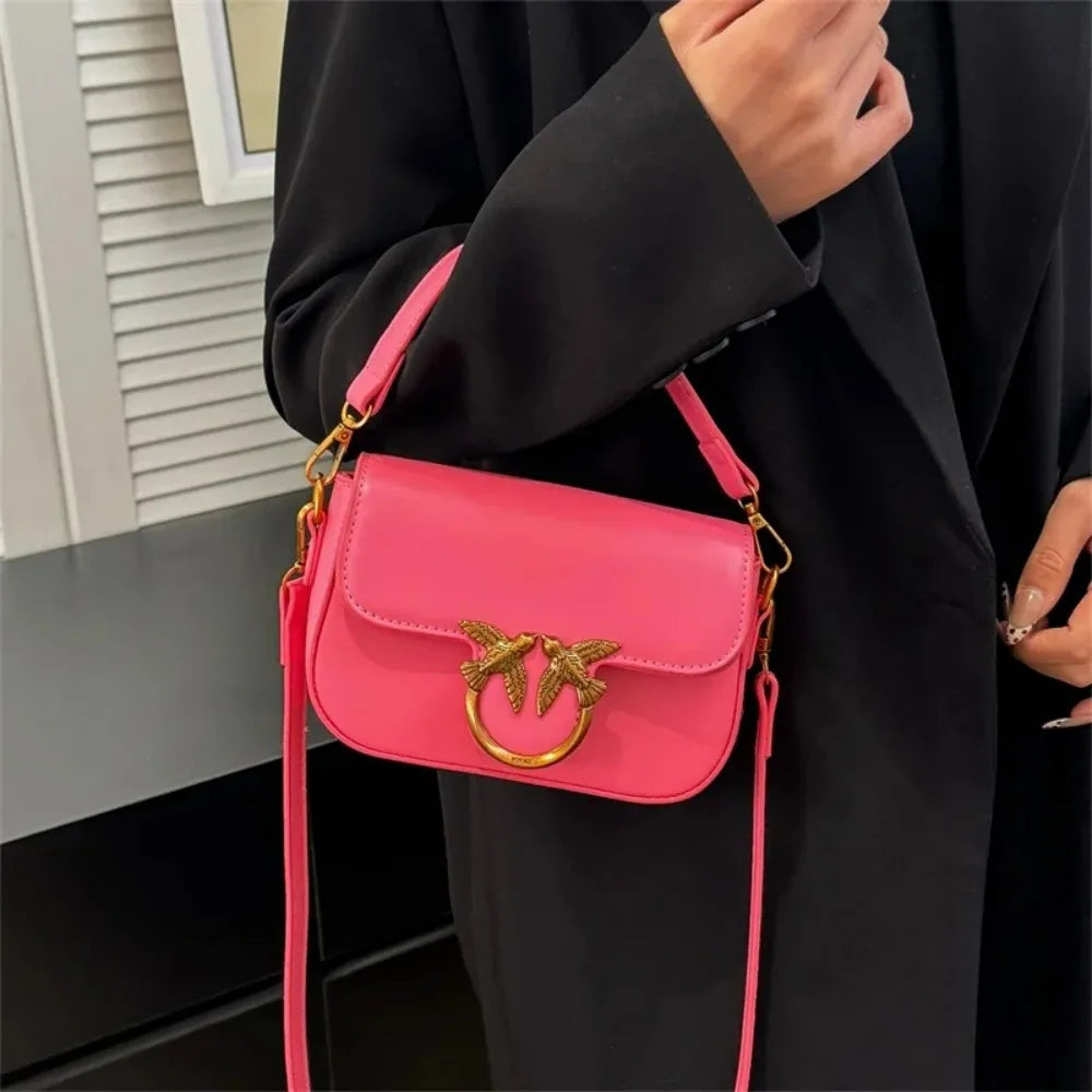 Crossbody Handbag Leather Tote Trendy Design Commuter Bag