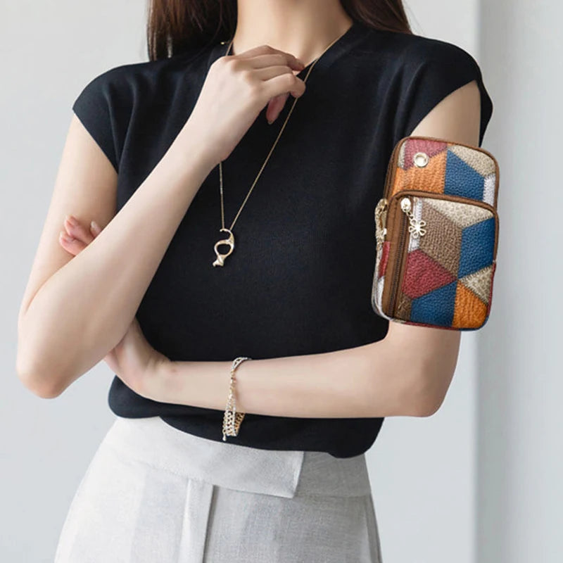 Trendy Diamond Pattern Patchwork Shoulder Bag Women's Multi-zipper Casual Crossbody