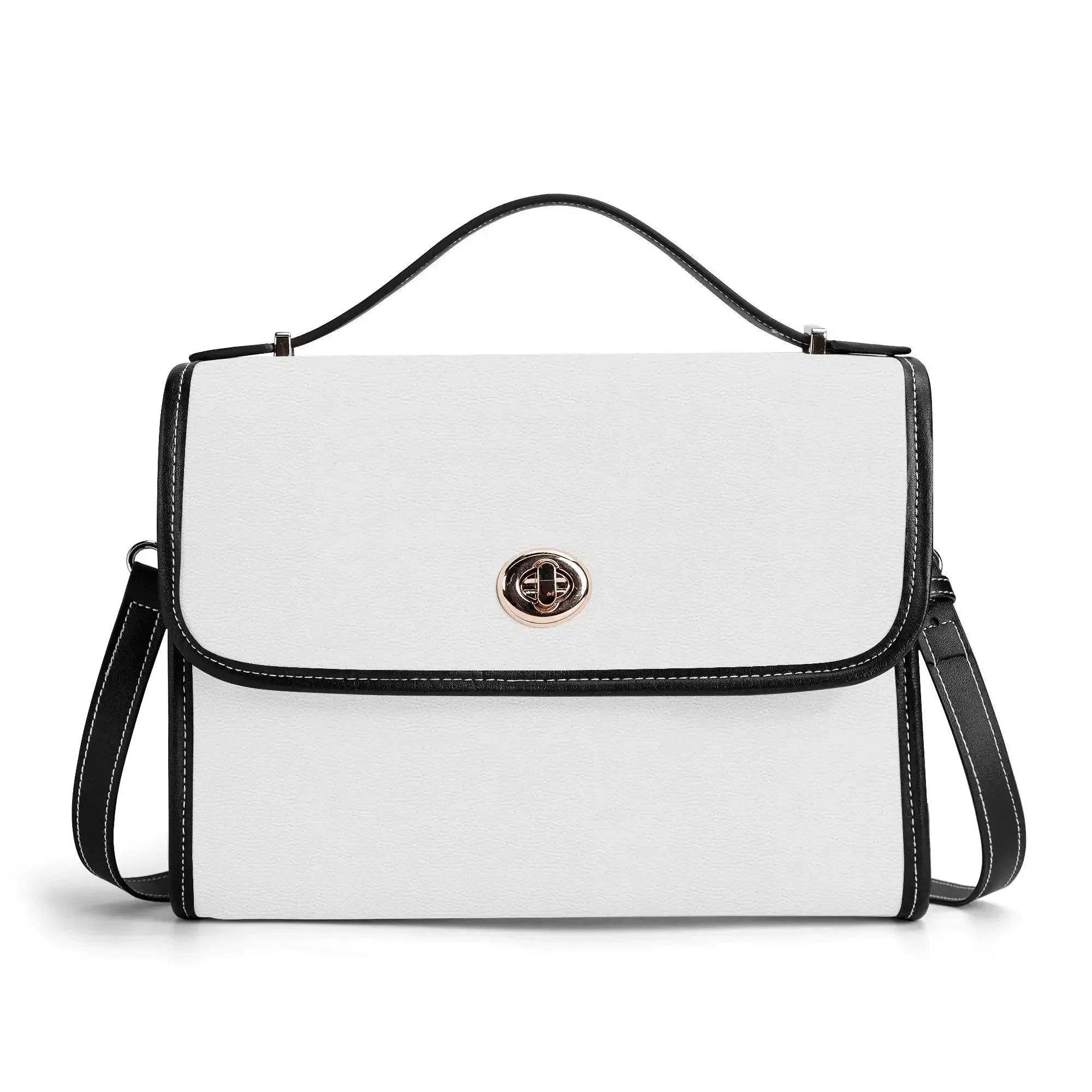 PU Leather Satchel Bag Adjustable Shoulder Strap Convenient Top Handle Bag