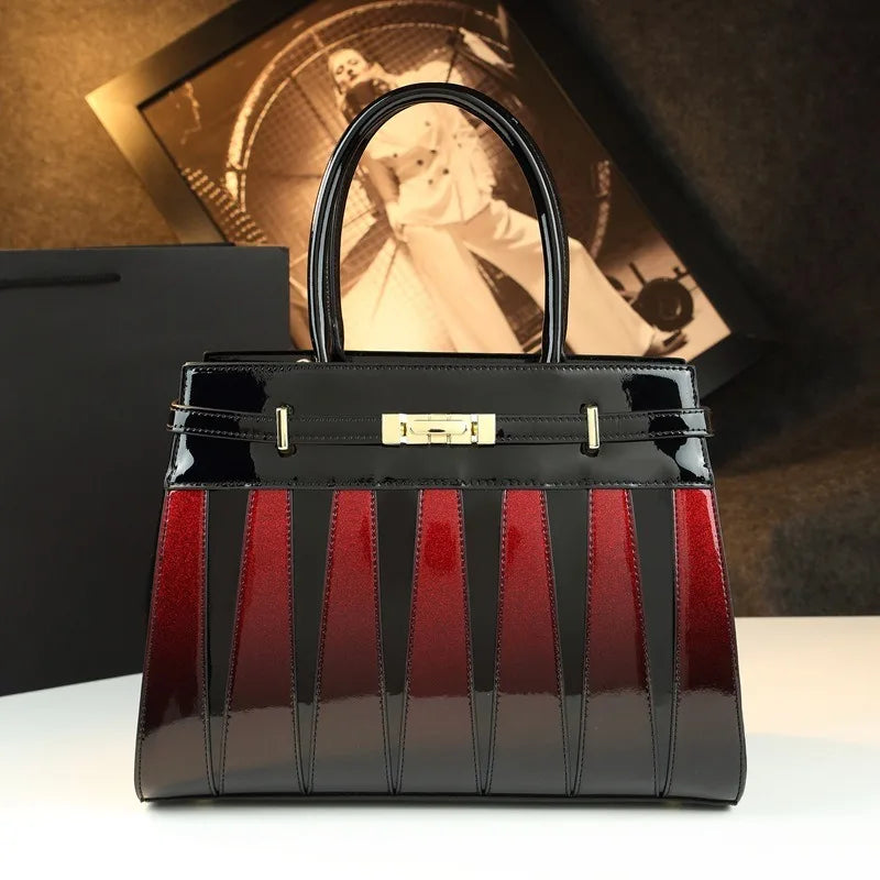 Fashionable color-block high-end single shoulder crossbody bag