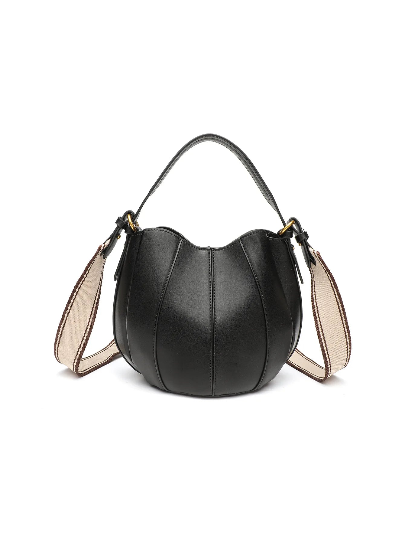 Fashionable Color Block Bucket Bag Women's Crossbody Single Shoulder Stylish Handbag