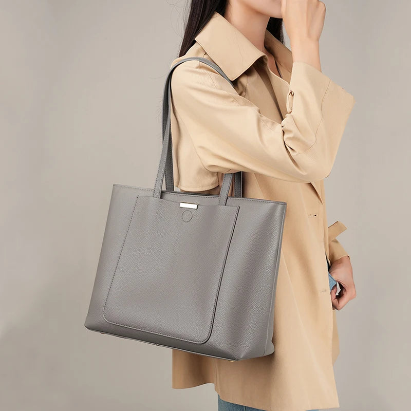 Genuine Leather Large Capacity Simple Fashion Shoulder Bag