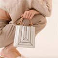 Design paneled handbag small luxury PU leather messenger bag