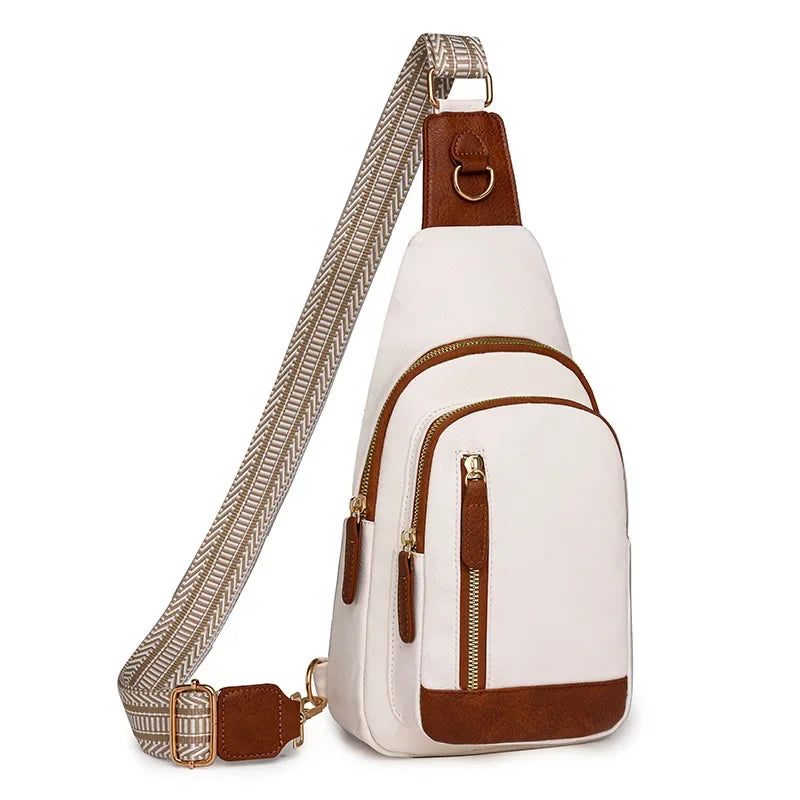 Women Bag Fashion Sling Bag High Quality PU Leather Pack Crossbody Chest Bag