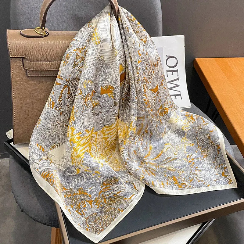 100% Silk Scarf Elegant Luxury High Quality Fashion