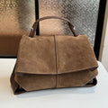 Frosted Handbag High-end Suede Flap French Shoulder Bag