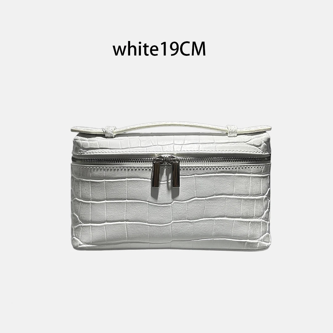 Small Crossbody Handbag Genuine Leather Crocodile Pattern Design