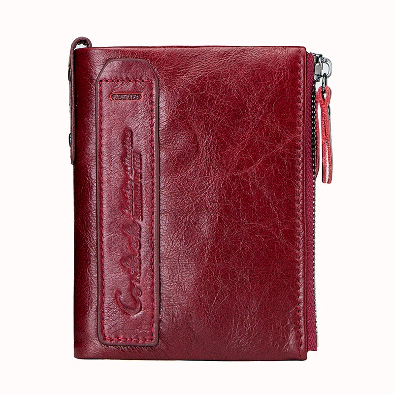 Genuine Leather Fashion Purses Bifold Purses Credit Card Holder Wallets