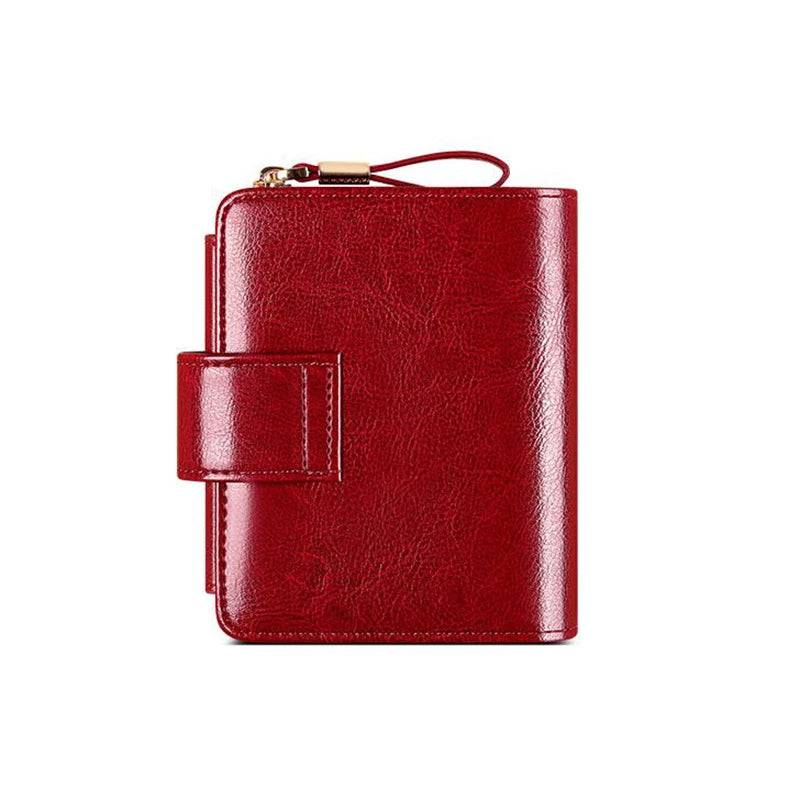 Genuine Leather Purse Wallet Small Zipper Card Holder