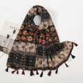 Artistic Printing Geometry Tassel Scarf Luxury Fashion