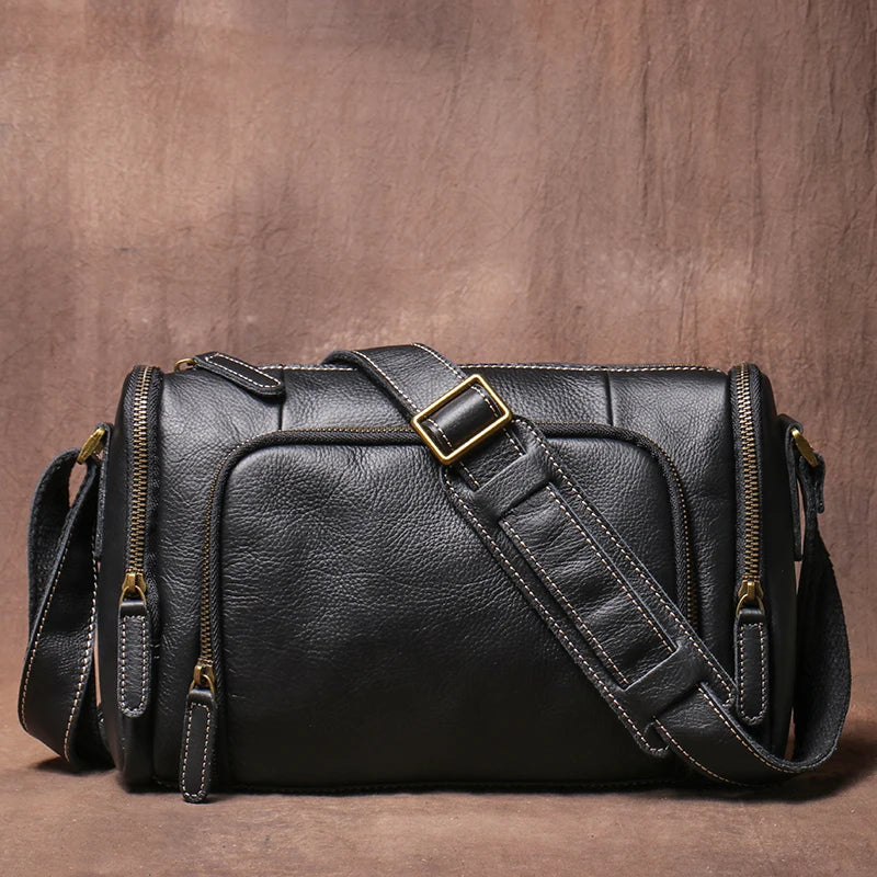 Quality Genuine Leather Shoulder Bag Men's Crossbody Bag