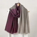 Elegant Soft Color Collision Gradient Viscose Long Scarf