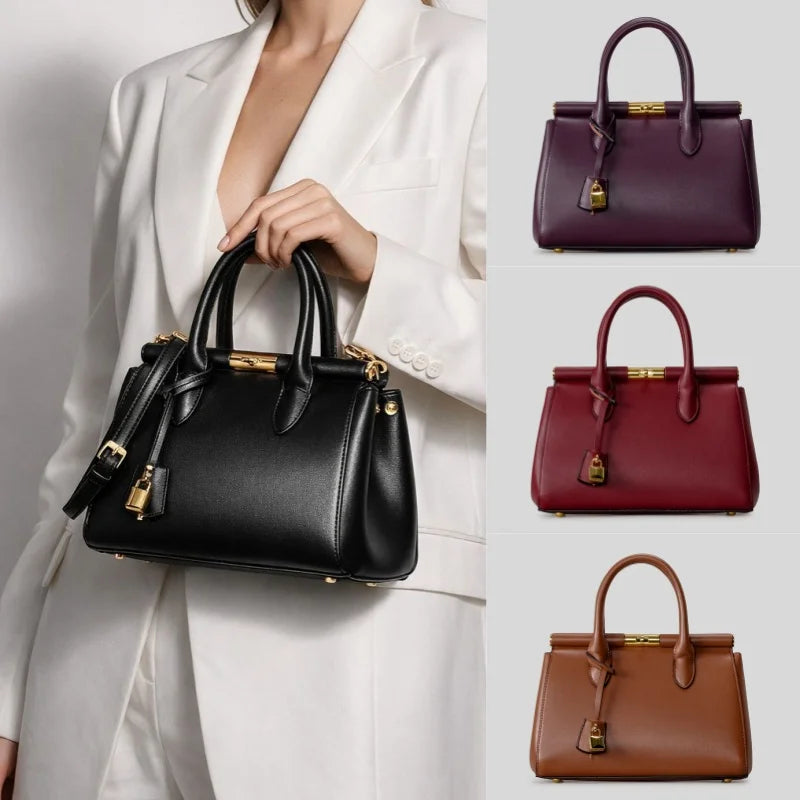 Luxury Leather Handbag Large-capacity Elegant Shoulder Bag