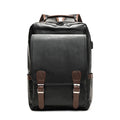 Retro Men's Backpack Soft Leather Fashion Large Capacity Laptop Backpack