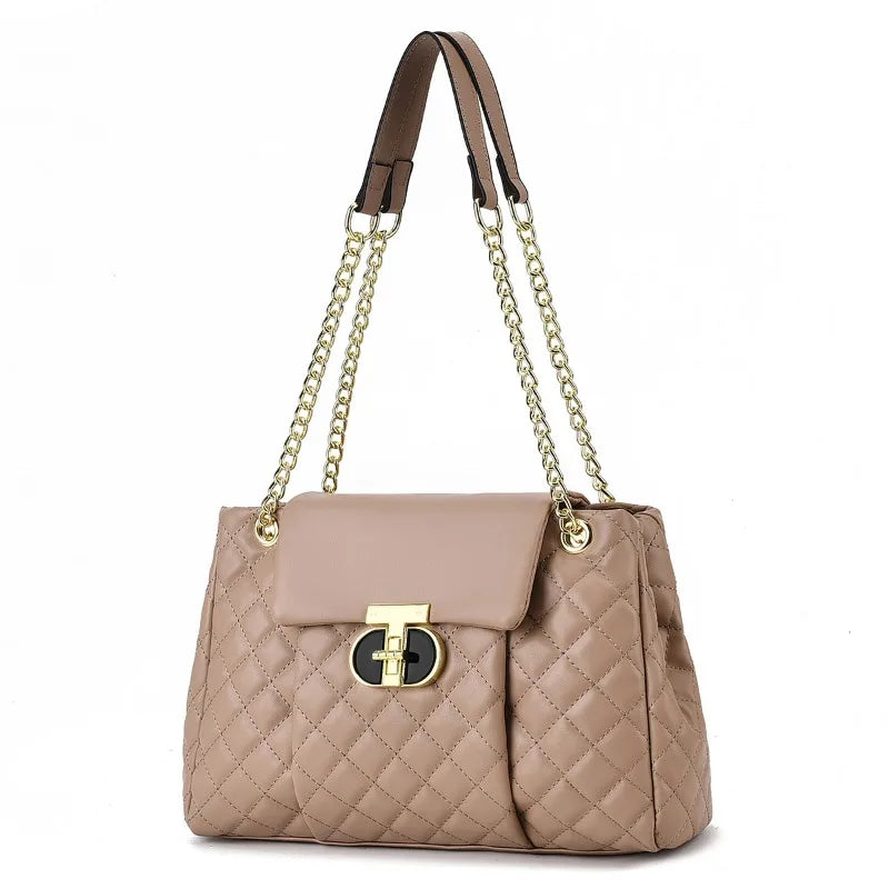 Luxury Brand Design Women Fashion Handbag Diamond Grid Pattern Single Shoulder Bag