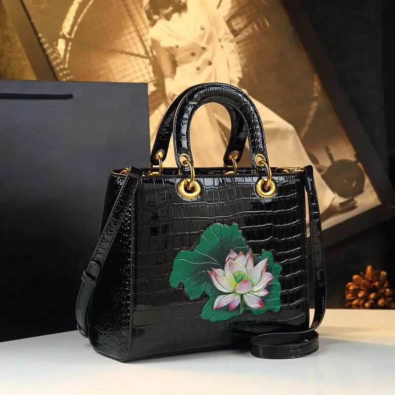 Small Shoulder Crossbody Handbag Crocodile Pattern Bags