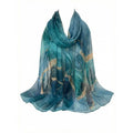 Lightweight 100% Mulberry Silk Chiffon Scarf Oblong Headscarf