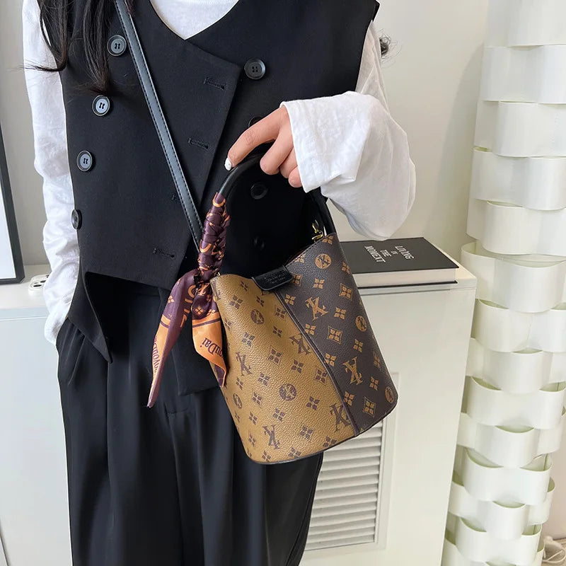 Classic Luxury Shoulder Bag Fashionable Print Retro Crossbody Bag