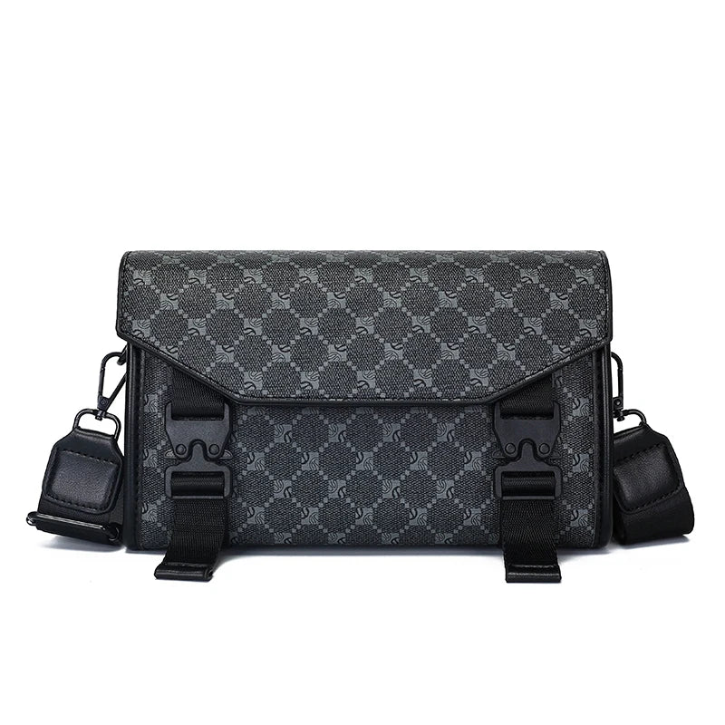 Men's Crossbody Fashion Business PU Leather Shoulder Bag