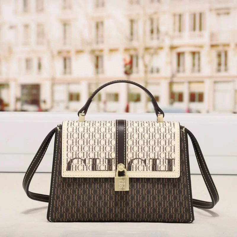 Unisex Tote Bag Versatile Women's Crossbody Shoulder Bag Square Retro Design