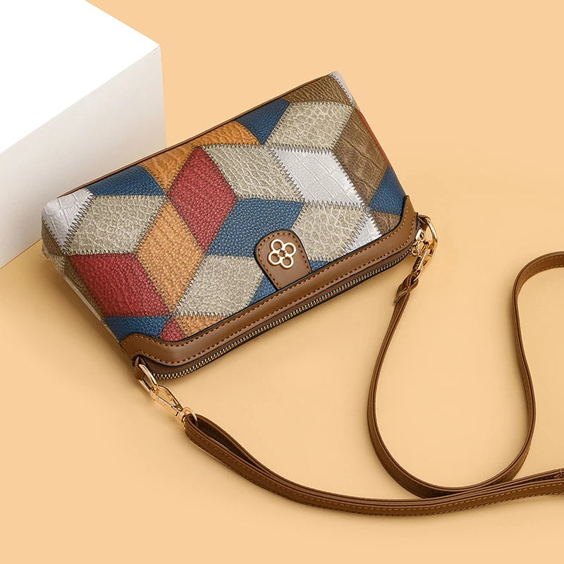 High Quality PU Leather Women Small Crossbody Bag Luxury Phone Satchels