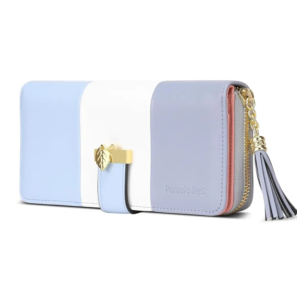 Latest Fashion Zipper Wallets large capacity Purses PU Leather Billfold Wallet