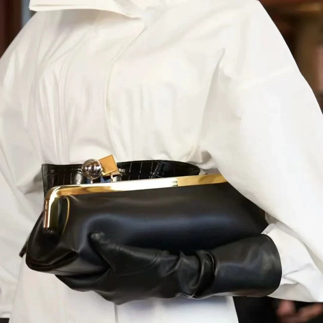 Fashionable Baguette Bag Long Clutch Bags with Removable Strap Luxury Design