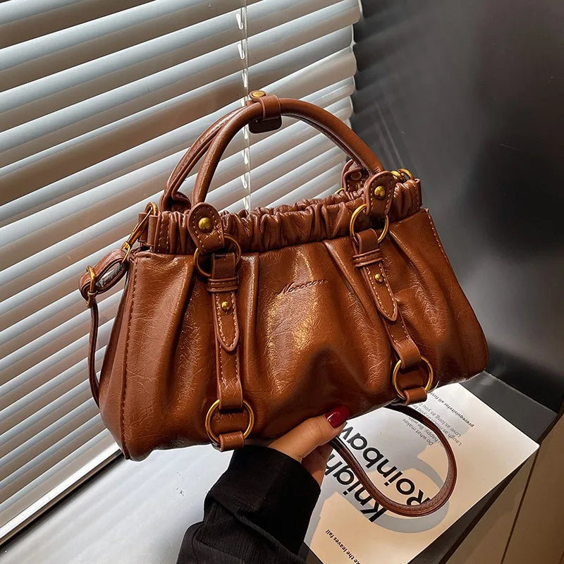 Advanced Retro Handbag Versatile Crossbody Bag Fashionable Hand-held Small Handbag