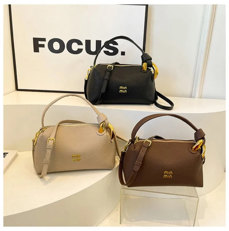 Luxury soft leather handbag for women simple and elegant stylish purse