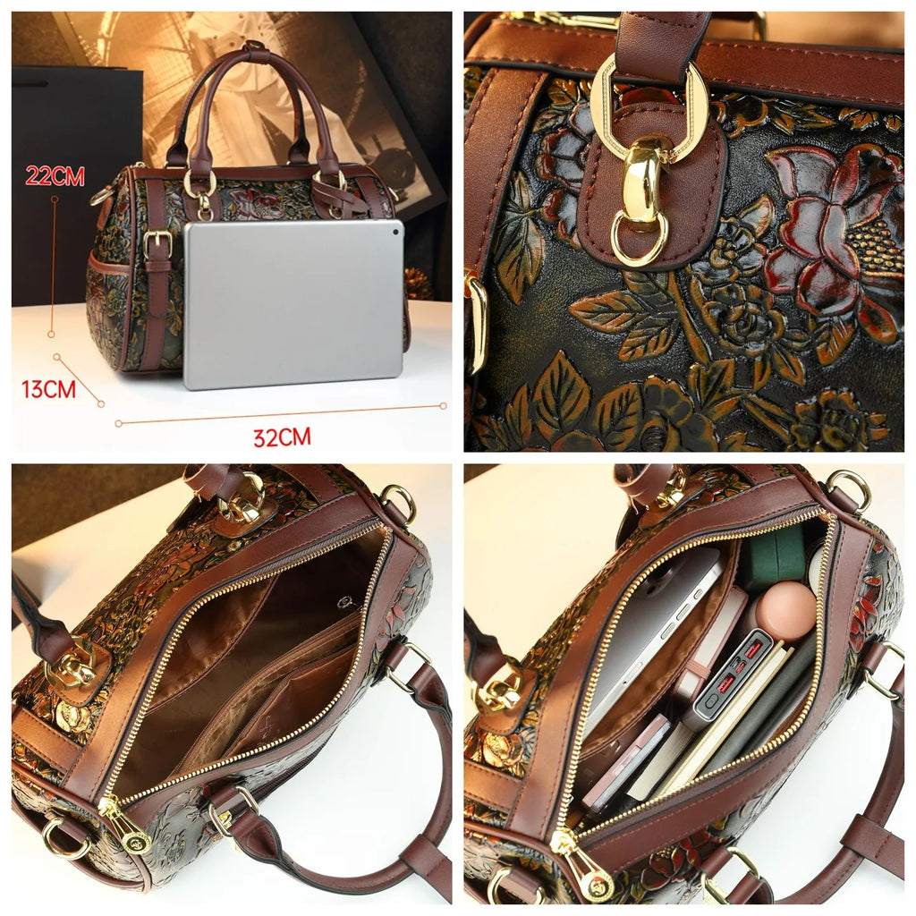 Fashion Retro Model Large Capacity Boston Pillow Handbag