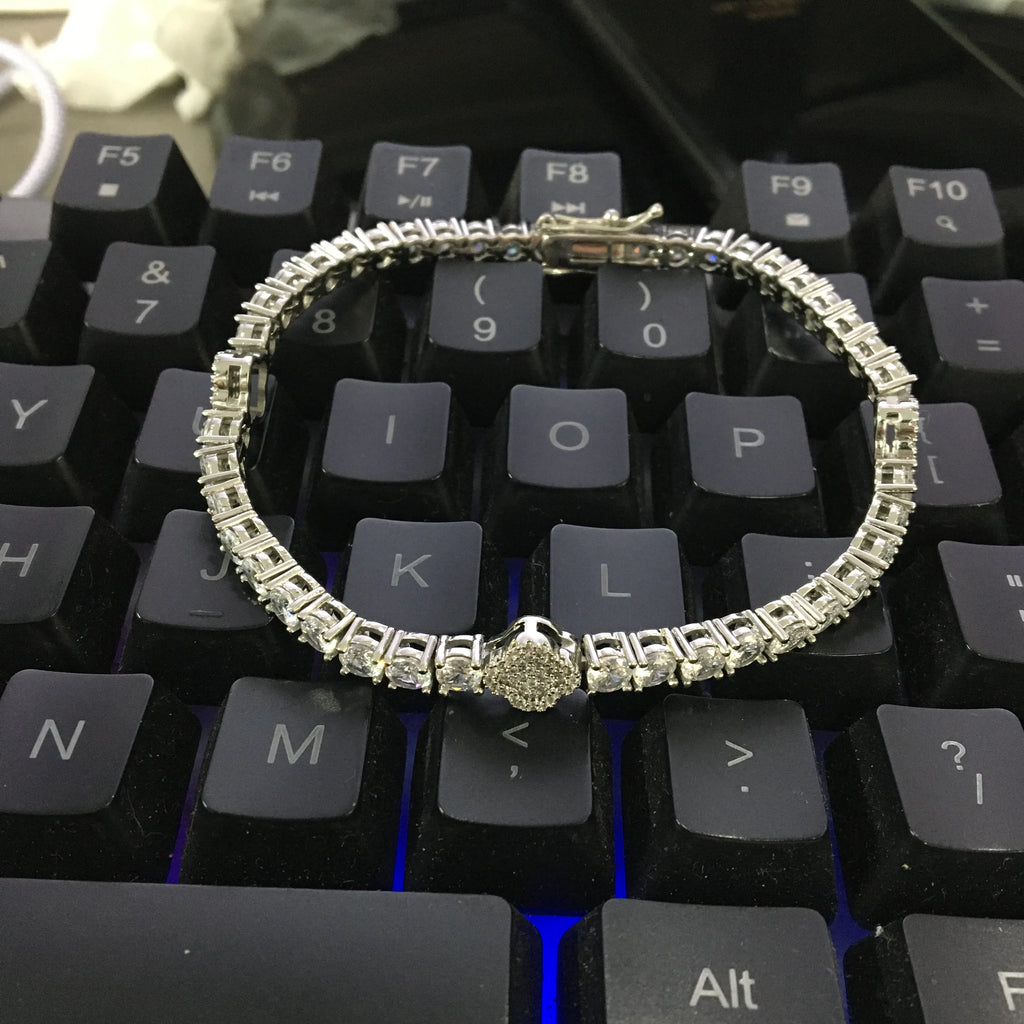 Tennis Bracelet Iced Out Cubic Zirconia Bangle Fashion Luxury Jewelry