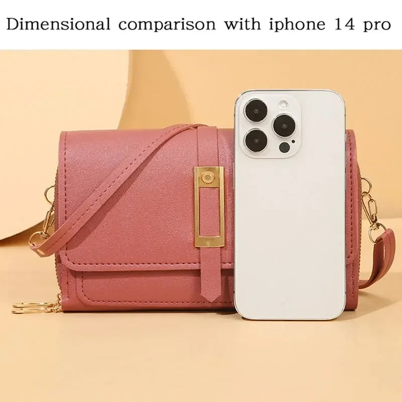 PU Women's Mobile Phone Bag Fashionable Multifunctional Women's Bag Trendy