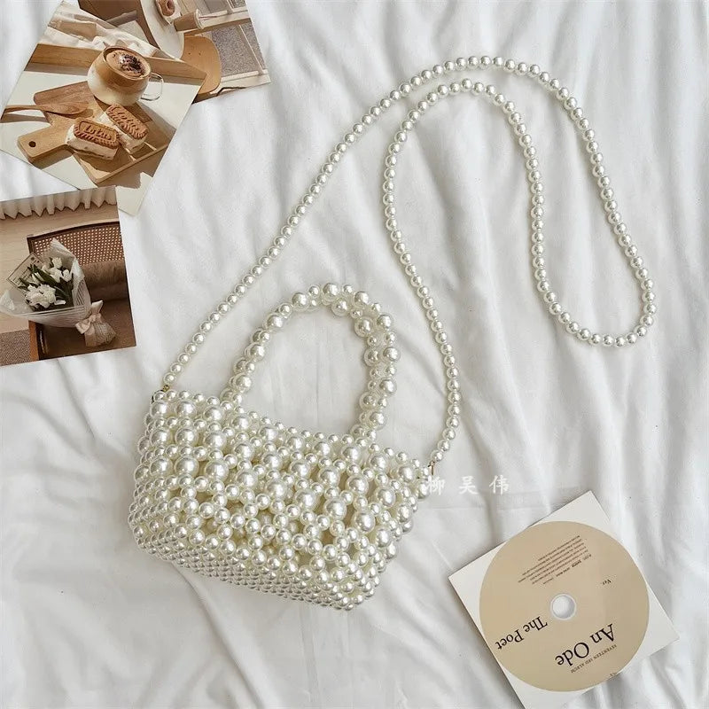 Handmade Bead Bag Pearl Shoulder Bag Evening Clutch