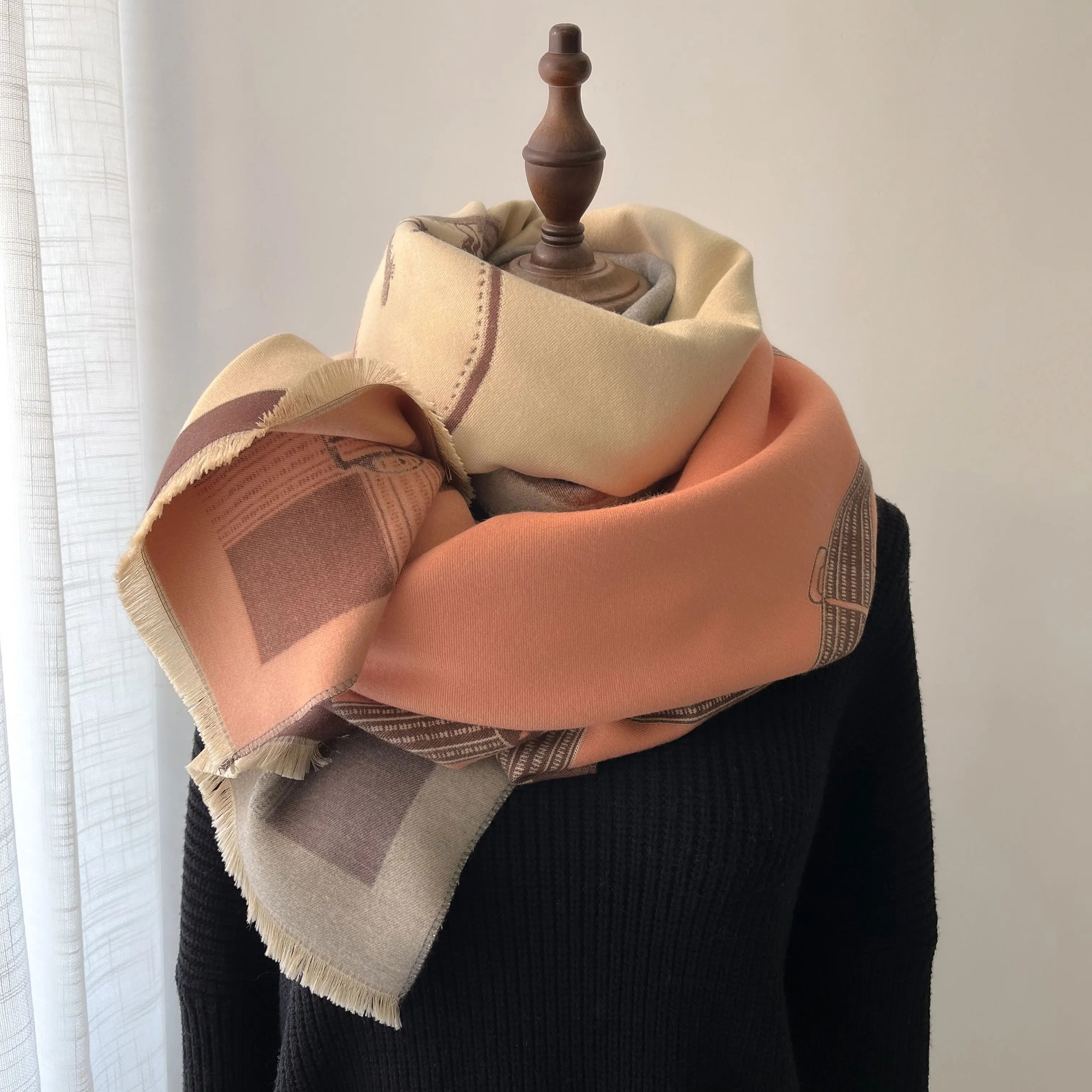 Luxury Thick Warm Scarf Women Cashmere Shawl and Wraps