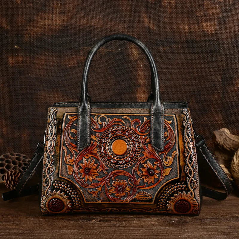 Vintage Embossed Women's Bag Shoulder Crossbody Handbag