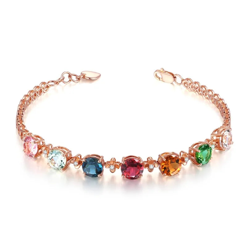 100% 925 Silver Stylish Zircon Fashion Bracelet Jewelry