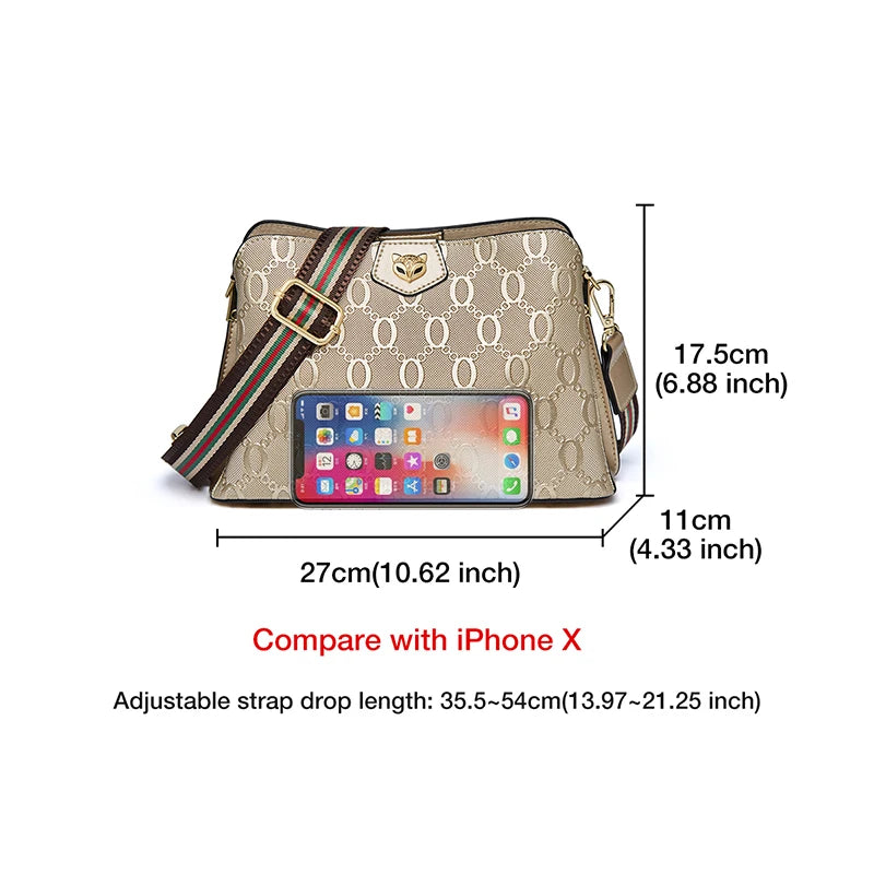 Women's Shoulder Bag Split Leather Lady Crossbody Bag
